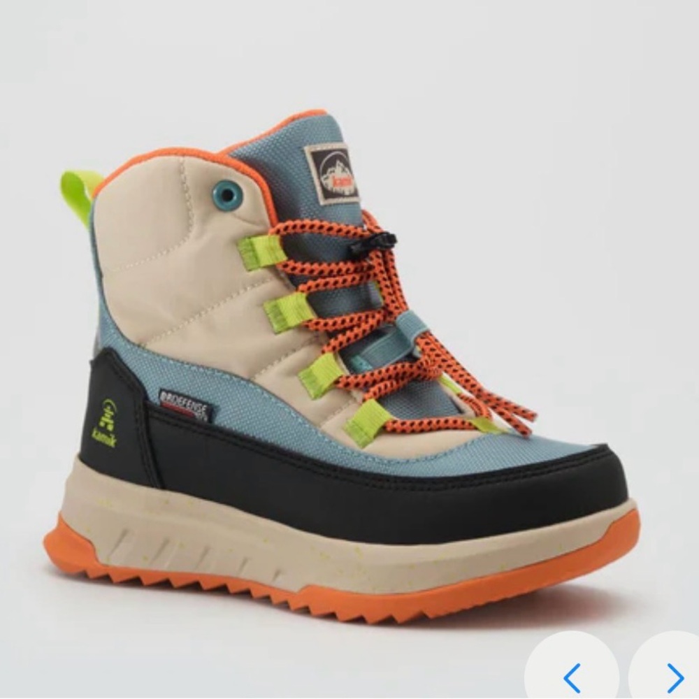 Kids Waterproof Lace-Up Hiker Boots - Multicolor Kamik stormy mid fog size 1